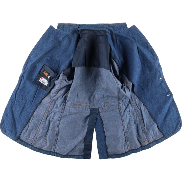 Vintage 1970'S Lee Lee SET denim tailored jacket, made in the USA, size L, women's. cotton blue type Vintage Second Hand