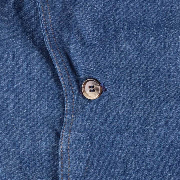 Vintage 1970'S Lee Lee SET denim tailored jacket, made in the USA, size L, women's. cotton blue type Vintage Second Hand