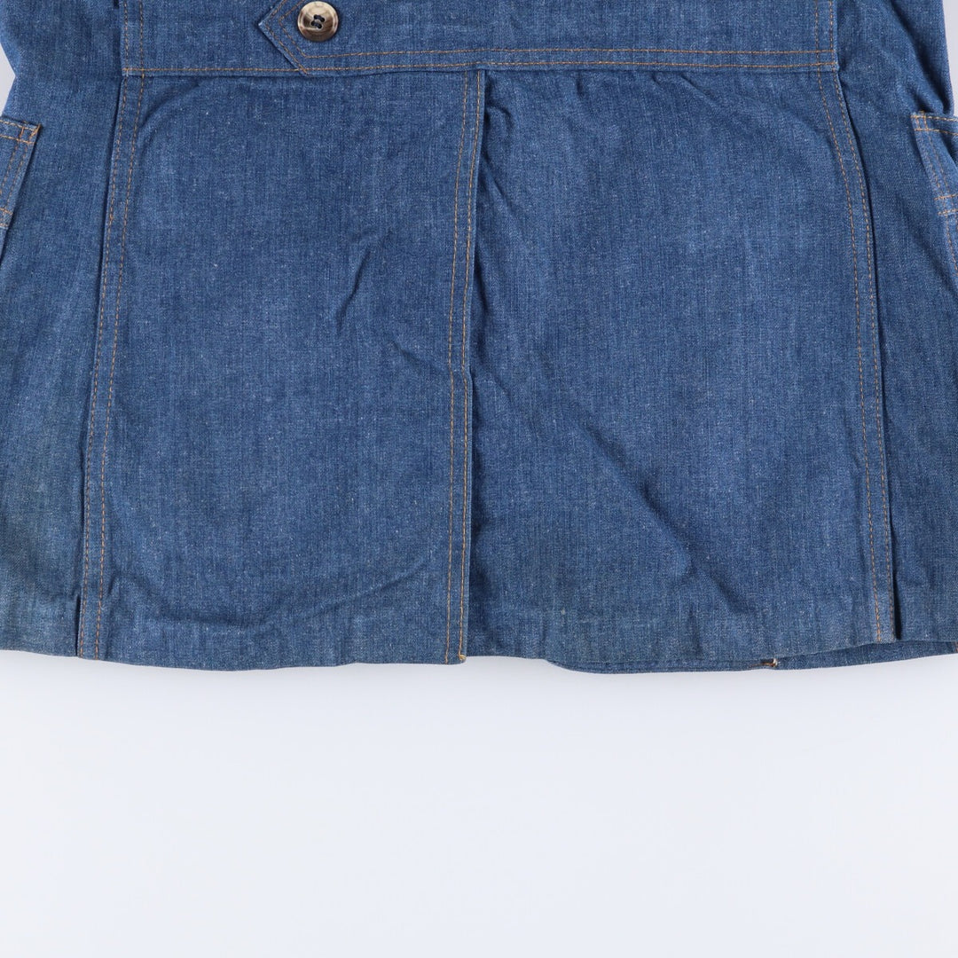 Vintage 1970'S Lee Lee SET denim tailored jacket, made in the USA, size L, women's. cotton blue type Vintage Second Hand