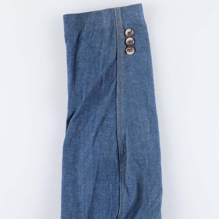 Vintage 1970'S Lee Lee SET denim tailored jacket, made in the USA, size L, women's. cotton blue type Vintage Second Hand