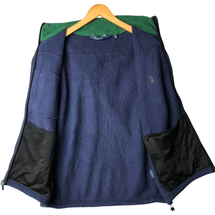 Ralph Lauren POLO by Ralph Lauren fleece vest, men's size L polyester navy blue type Vintage Second Hand