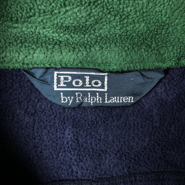 Ralph Lauren POLO by Ralph Lauren fleece vest, men's size L polyester navy blue type Vintage Second Hand