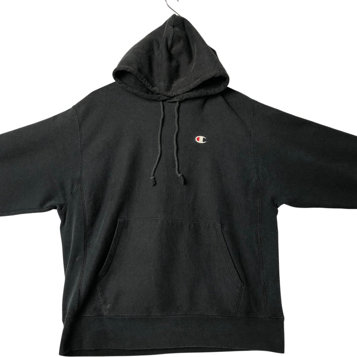 Champion REVERSE WEAVE Reverse Weave Sweat Pullover Hoodie Men's L size cotton black type Vintage Second Hand