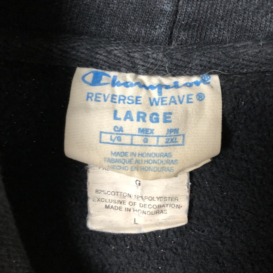 Champion REVERSE WEAVE Reverse Weave Sweat Pullover Hoodie Men's L size cotton black type Vintage Second Hand