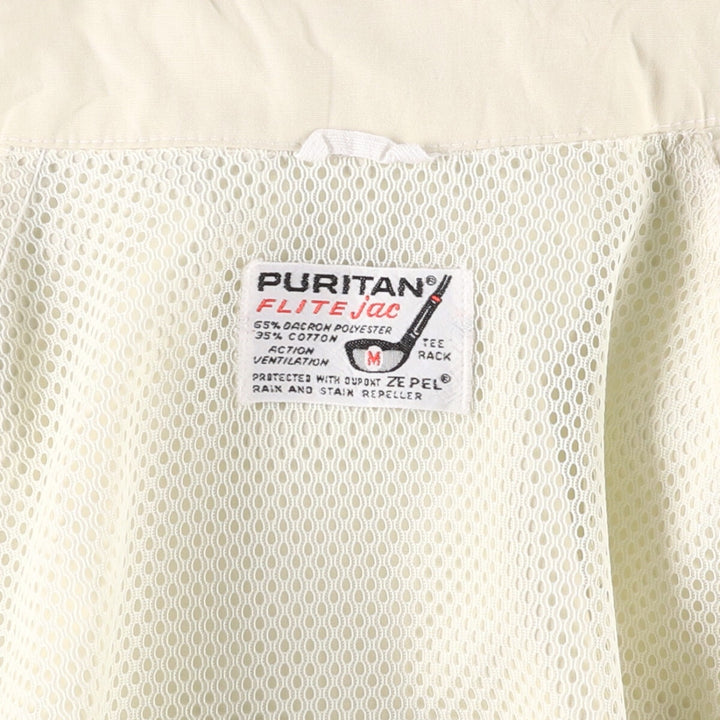 Puritan Flite Harrington Jacket, Swing Top, Men's Size Medium, Vintage Dacron Polyester ivory Vintage Second Hand