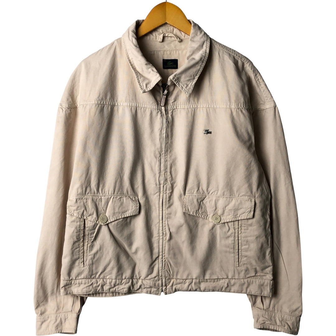 Lacoste Swing Top Sports Jacket, Men's XXL cotton Beige type Vintage Second Hand