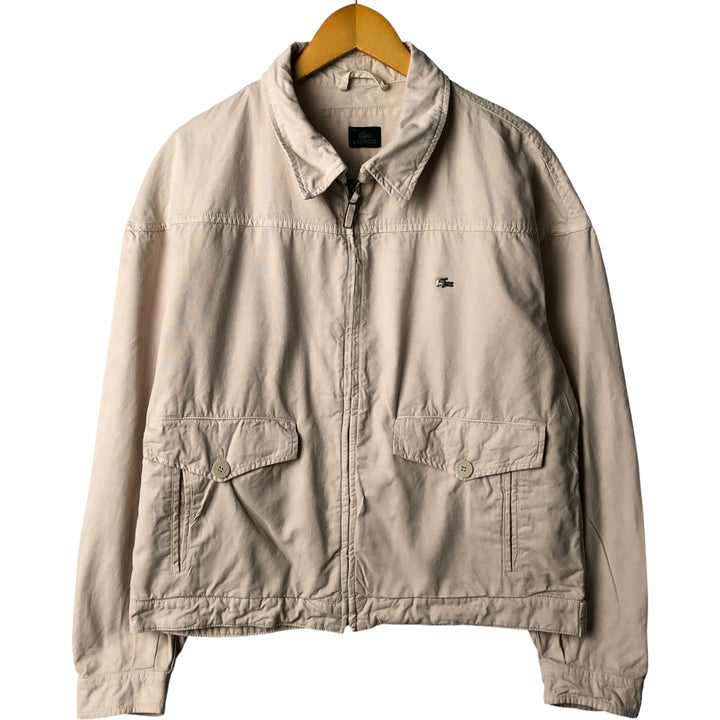 Lacoste Swing Top Sports Jacket, Men's XXL cotton Beige type Vintage Second Hand