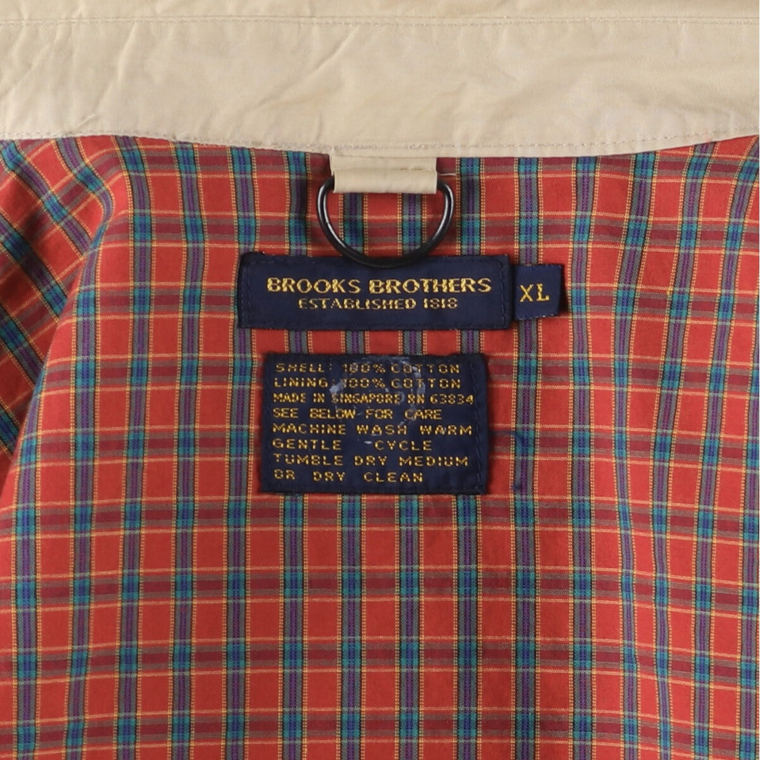 Vintage 80s-90'S Brooks Brothers Swing Top Sports Jacket, Men's Size XL cotton Beige type Vintage Second Hand