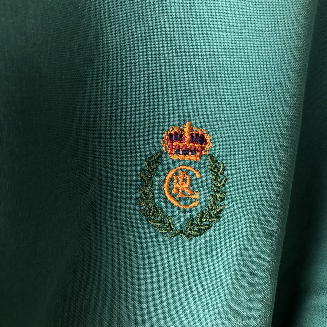 80'S Ralph Lauren CHAPS swing top sports jacket, men's size L, vintage cotton green type Vintage Second Hand