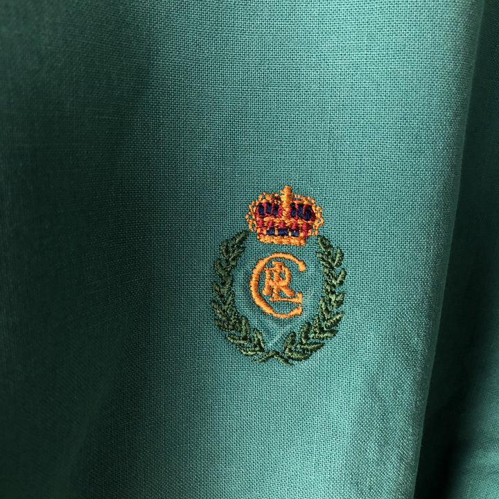 80'S Ralph Lauren CHAPS swing top sports jacket, men's size L, vintage cotton green type Vintage Second Hand