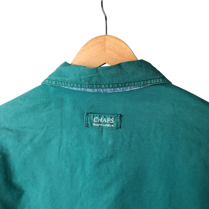 80'S Ralph Lauren CHAPS swing top sports jacket, men's size L, vintage cotton green type Vintage Second Hand