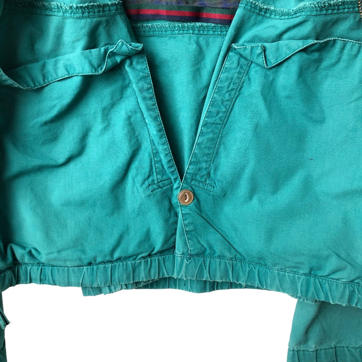 80'S Ralph Lauren CHAPS swing top sports jacket, men's size L, vintage cotton green type Vintage Second Hand