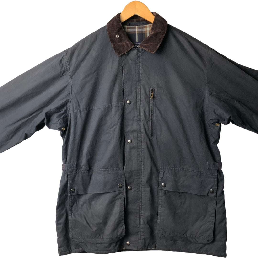 Burberry's padded cotton jacket, made in the UK, size L cotton navy blue type Vintage Second Hand