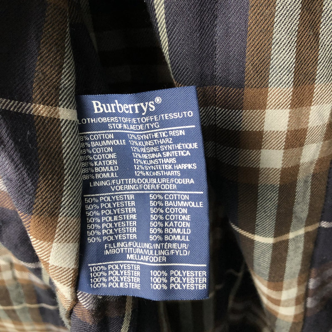 Burberry's padded cotton jacket, made in the UK, size L cotton navy blue type Vintage Second Hand