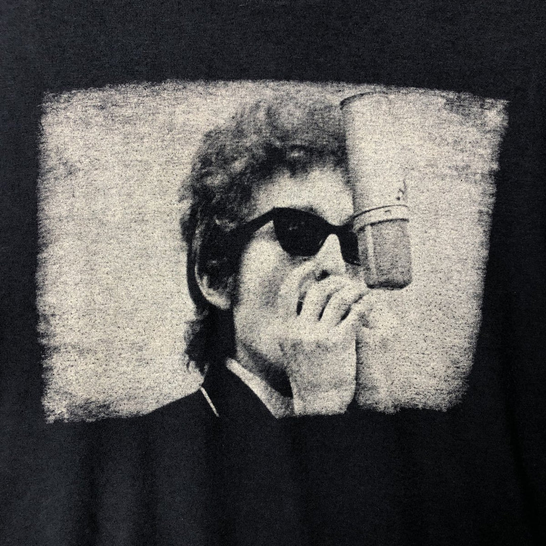 BOB DYLAN band T-shirt, men's size XL cotton black type Vintage Second Hand