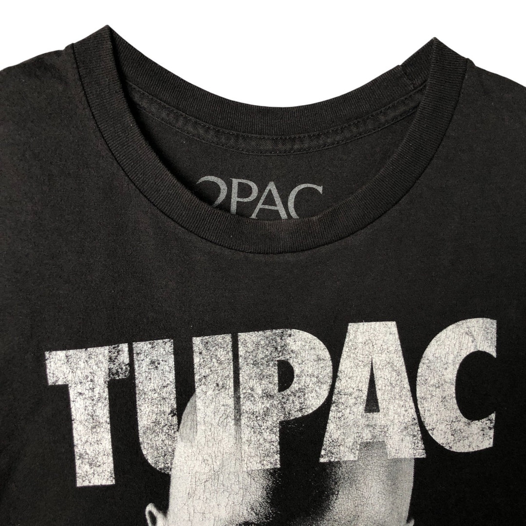 2pac rap t-shirt, men's XL size cotton black type Vintage Second Hand