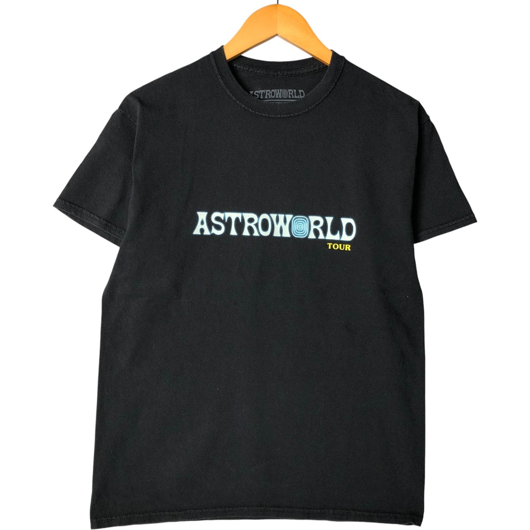 ASTRO WORLD Rap T-shirt, Men's Size Small cotton black type Vintage Second Hand