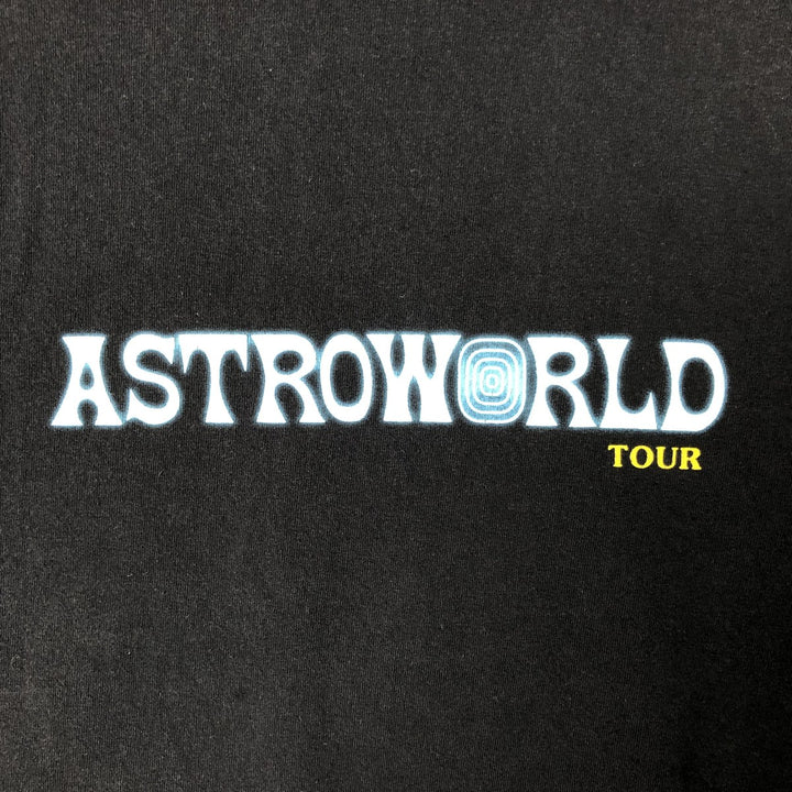 ASTRO WORLD Rap T-shirt, Men's Size Small cotton black type Vintage Second Hand