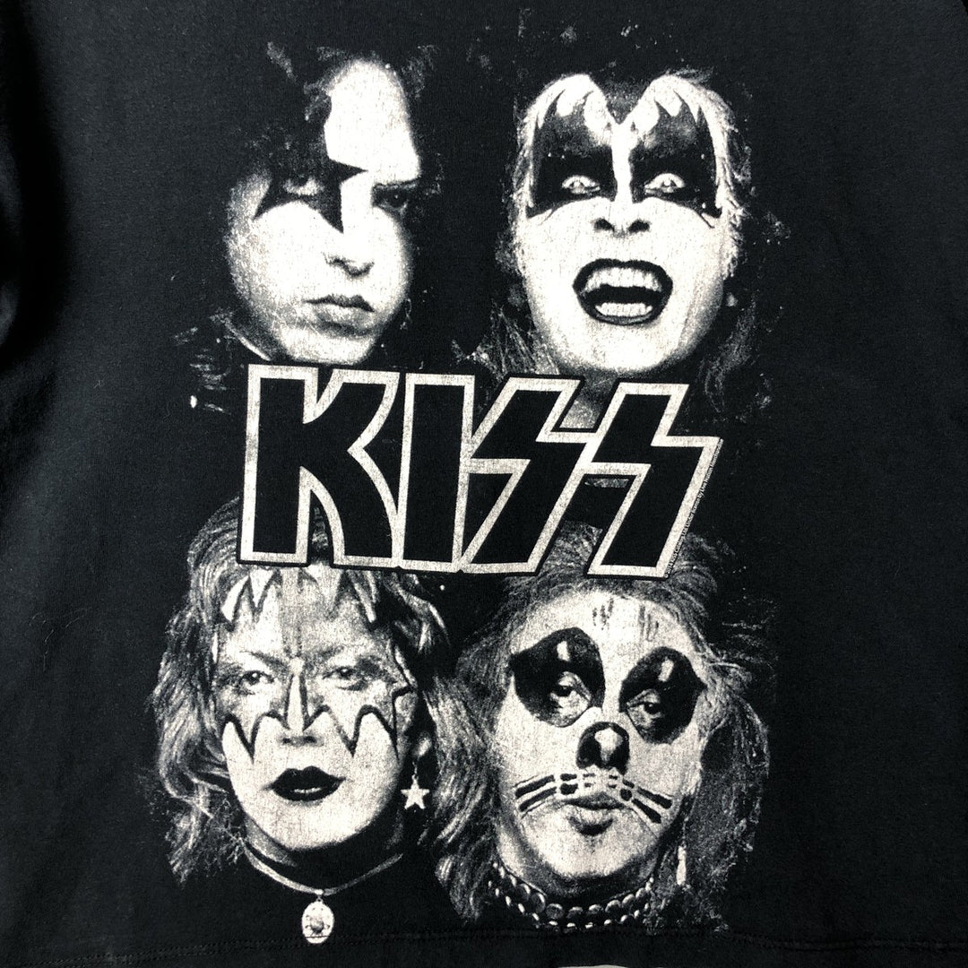 Gildan KISS Band T-Shirt, Men's Size L cotton black type Vintage Second Hand