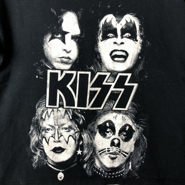 Gildan KISS Band T-Shirt, Men's Size L cotton black type Vintage Second Hand