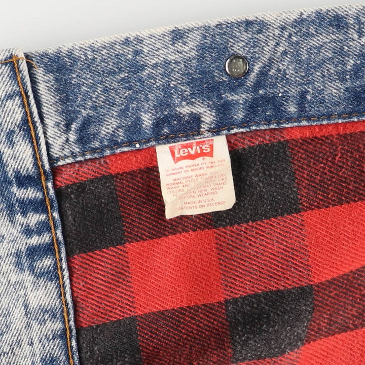 Vintage 1990'S Levi's 70417-0819 Chemical Wash Denim Jacket, Made in the USA, Men's Size Medium cotton blue type Vintage Second Hand