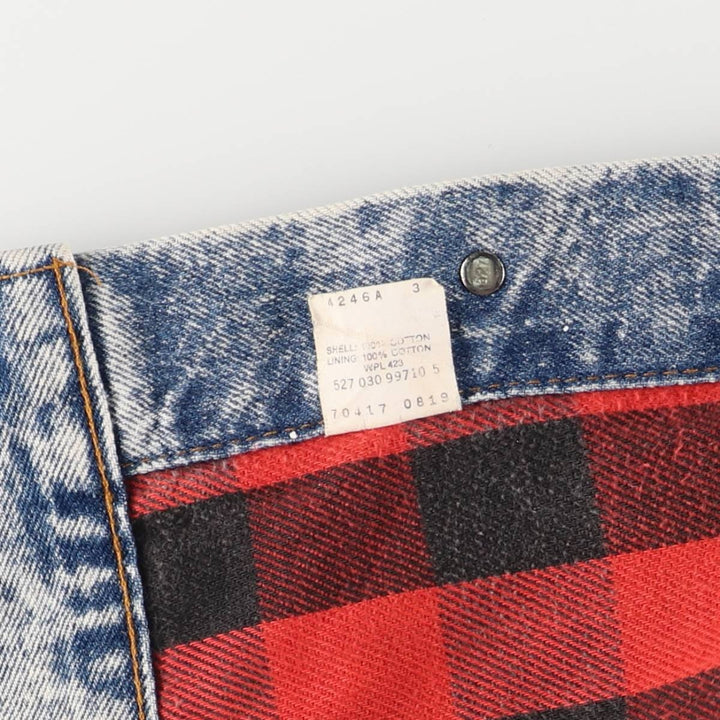 Vintage 1990'S Levi's 70417-0819 Chemical Wash Denim Jacket, Made in the USA, Men's Size Medium cotton blue type Vintage Second Hand