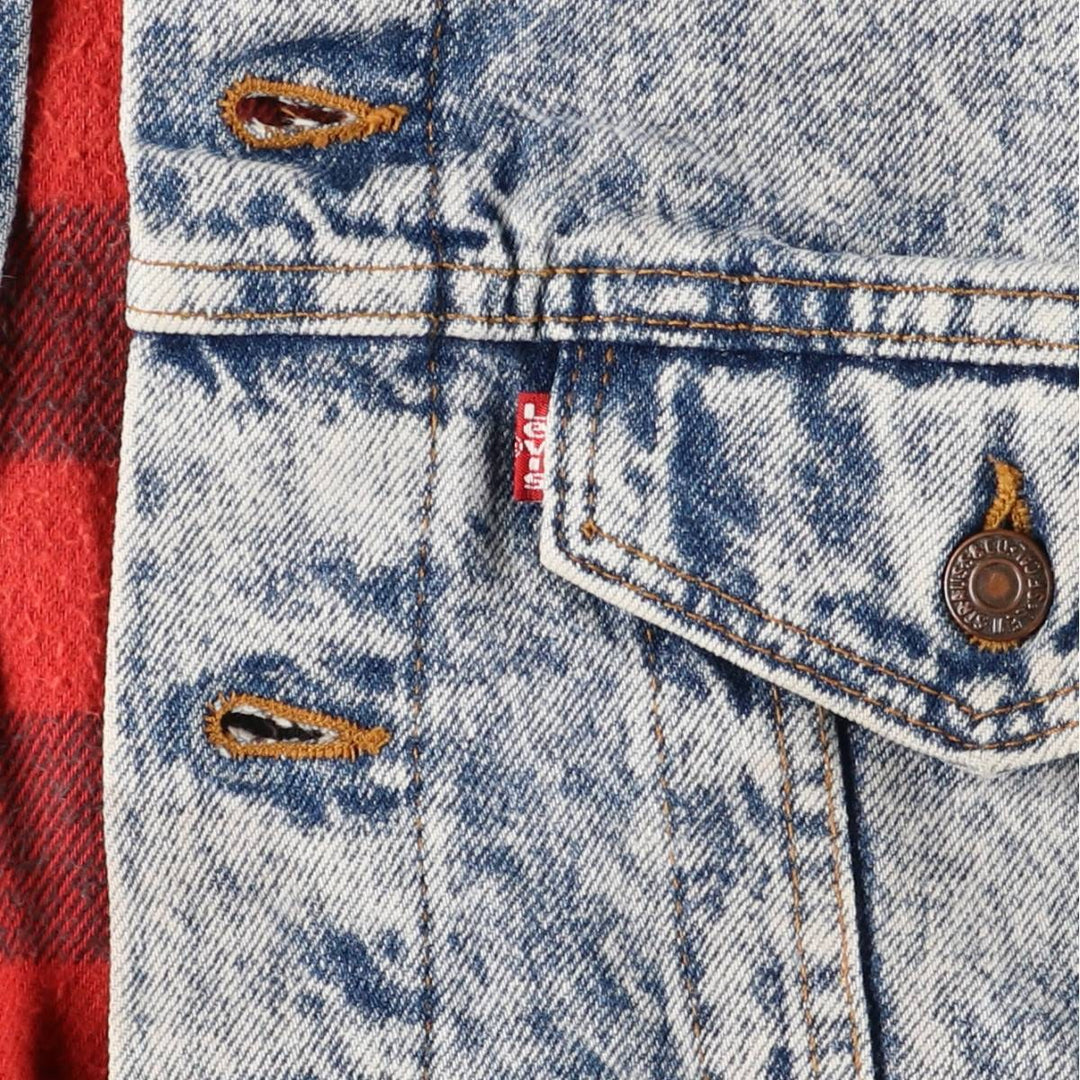 Vintage 1990'S Levi's 70417-0819 Chemical Wash Denim Jacket, Made in the USA, Men's Size Medium cotton blue type Vintage Second Hand
