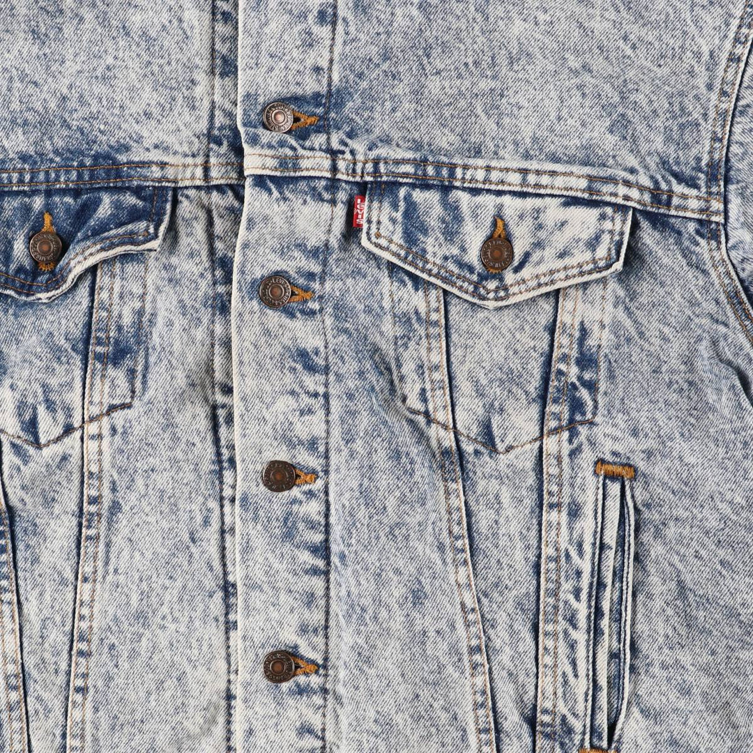 Vintage 1990'S Levi's 70417-0819 Chemical Wash Denim Jacket, Made in the USA, Men's Size Medium cotton blue type Vintage Second Hand