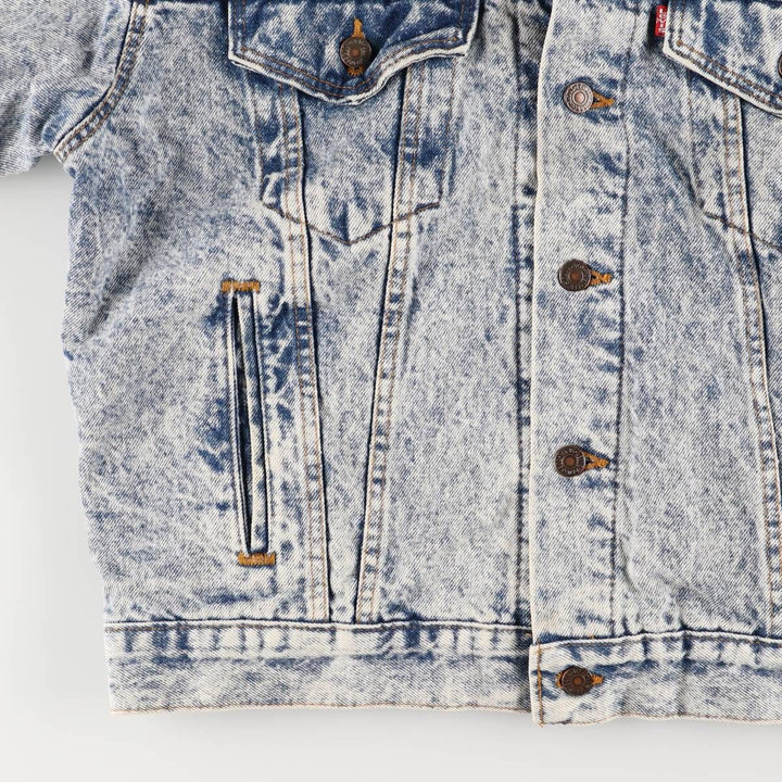 Vintage 1990'S Levi's 70417-0819 Chemical Wash Denim Jacket, Made in the USA, Men's Size Medium cotton blue type Vintage Second Hand