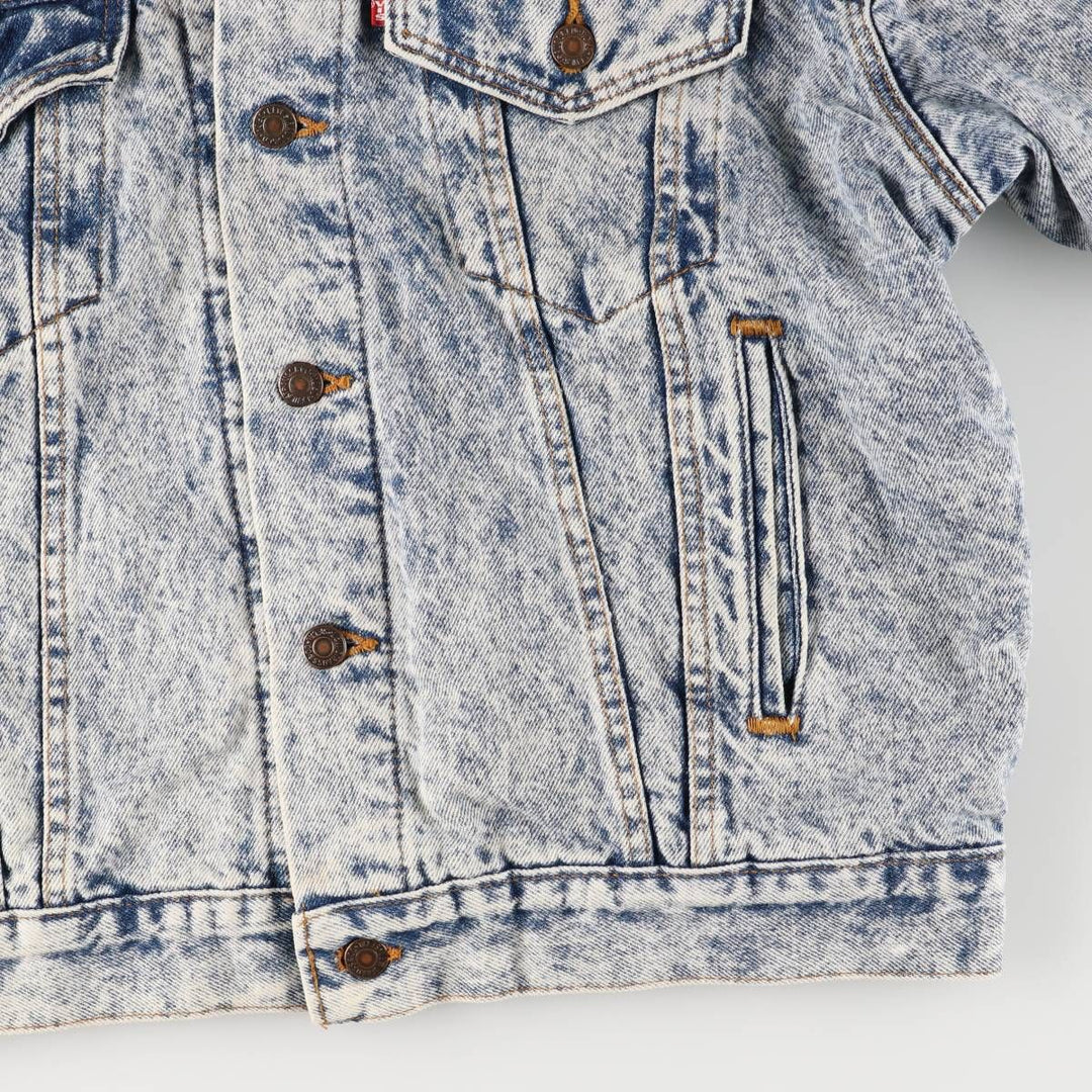 Vintage 1990'S Levi's 70417-0819 Chemical Wash Denim Jacket, Made in the USA, Men's Size Medium cotton blue type Vintage Second Hand