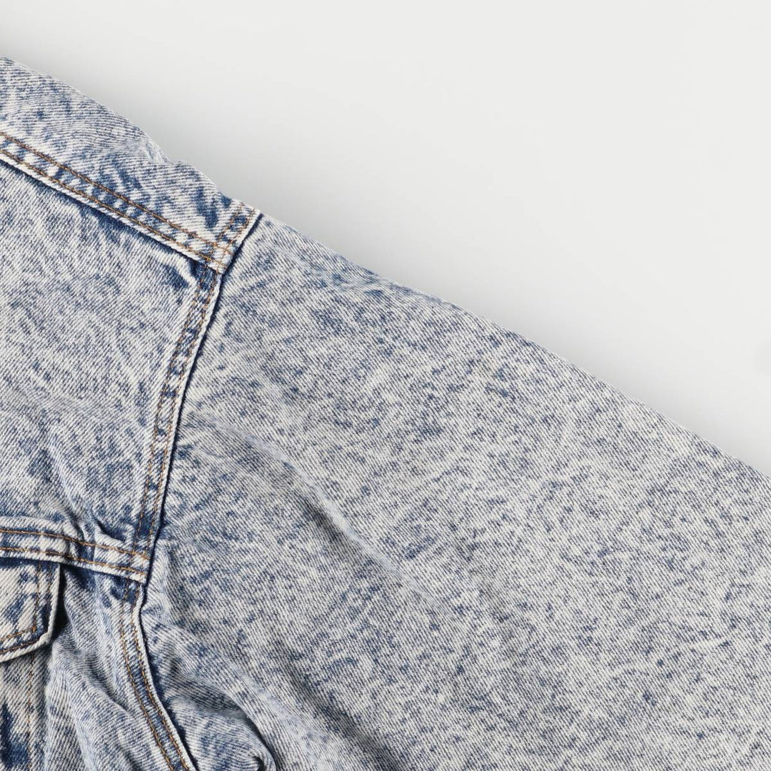 Vintage 1990'S Levi's 70417-0819 Chemical Wash Denim Jacket, Made in the USA, Men's Size Medium cotton blue type Vintage Second Hand