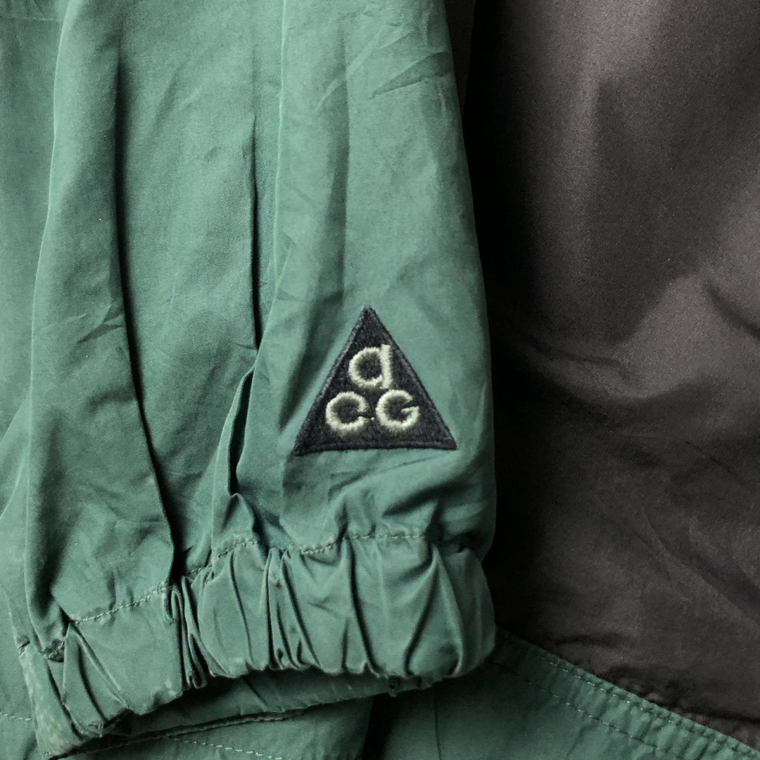 Nike ACG Anorak Parka, Men's Size L polyester black type Vintage Second Hand