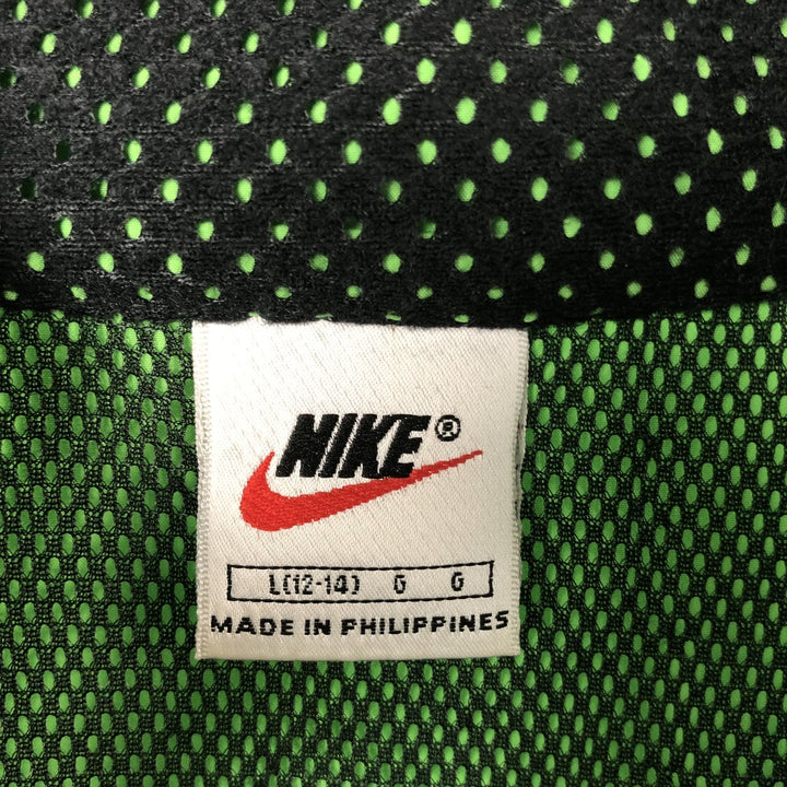 90'S Nike Half-Zip Warm-Up Pullover, Men's Medium, Vintage polyester green type yellow green Vintage Second Hand