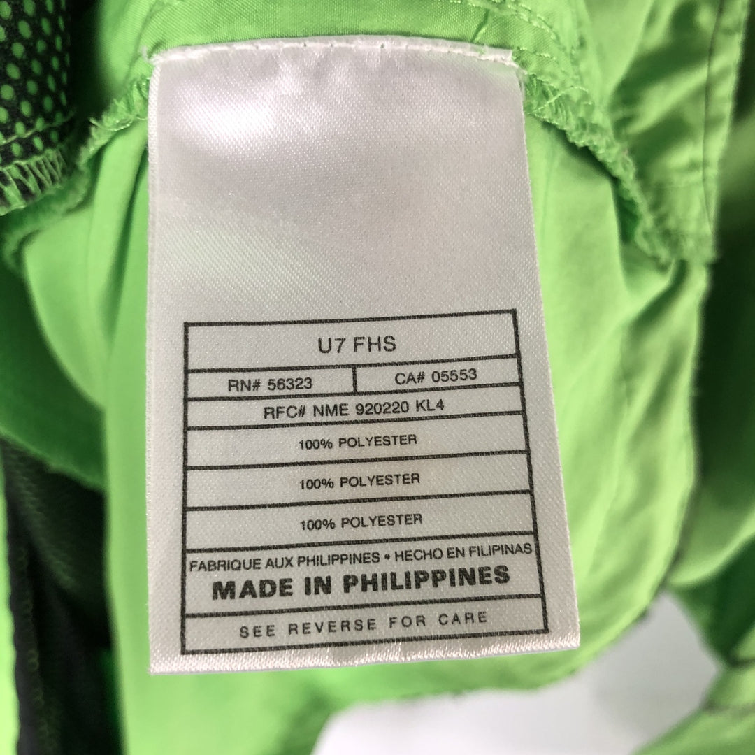 90'S Nike Half-Zip Warm-Up Pullover, Men's Medium, Vintage polyester green type yellow green Vintage Second Hand