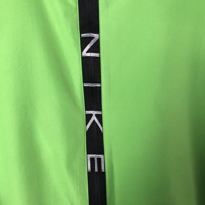 90'S Nike Half-Zip Warm-Up Pullover, Men's Medium, Vintage polyester green type yellow green Vintage Second Hand