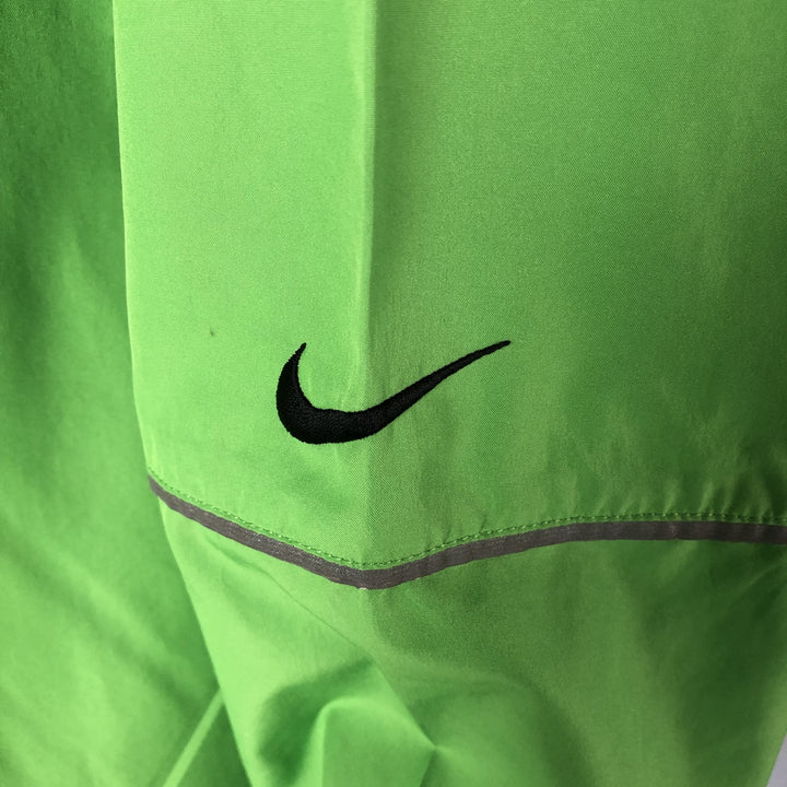 90'S Nike Half-Zip Warm-Up Pullover, Men's Medium, Vintage polyester green type yellow green Vintage Second Hand