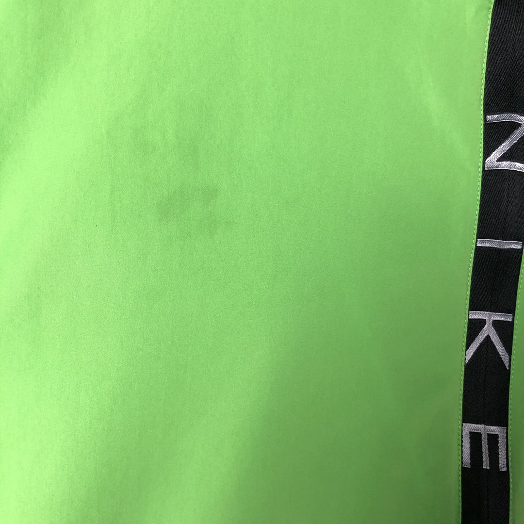 90'S Nike Half-Zip Warm-Up Pullover, Men's Medium, Vintage polyester green type yellow green Vintage Second Hand