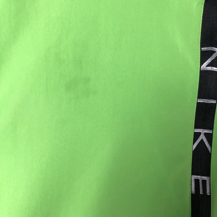 90'S Nike Half-Zip Warm-Up Pullover, Men's Medium, Vintage polyester green type yellow green Vintage Second Hand