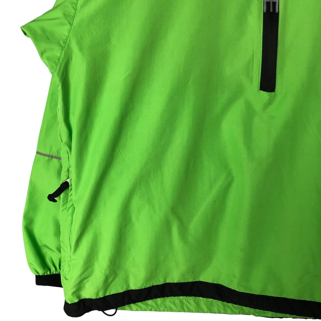 90'S Nike Half-Zip Warm-Up Pullover, Men's Medium, Vintage polyester green type yellow green Vintage Second Hand
