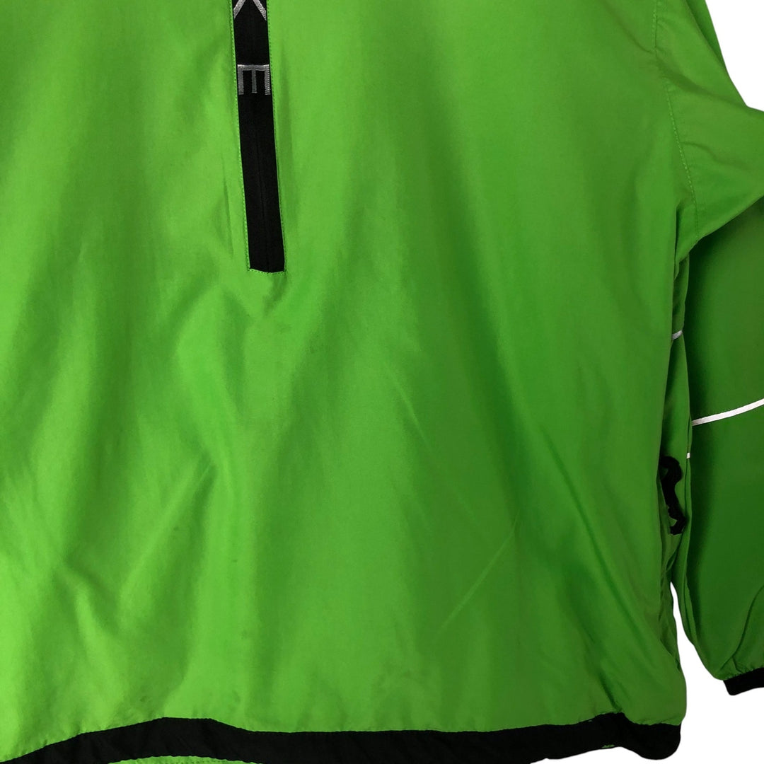 90'S Nike Half-Zip Warm-Up Pullover, Men's Medium, Vintage polyester green type yellow green Vintage Second Hand
