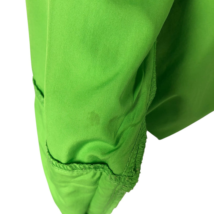 90'S Nike Half-Zip Warm-Up Pullover, Men's Medium, Vintage polyester green type yellow green Vintage Second Hand