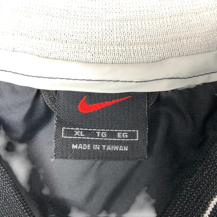 90'S Nike V-neck nylon pullover, men's XL size, vintage Nylon black type Vintage Second Hand