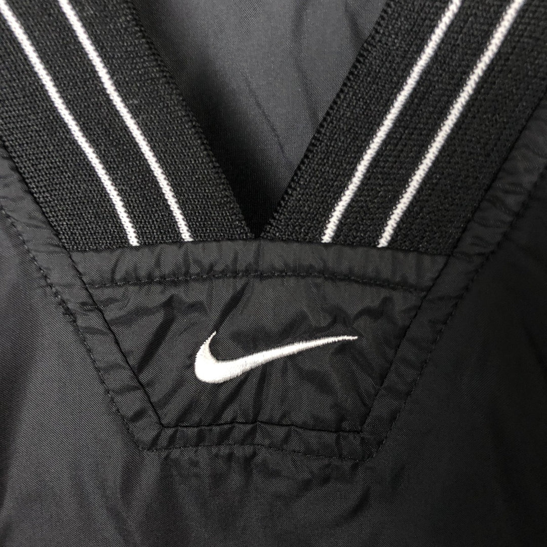 90'S Nike V-neck nylon pullover, men's XL size, vintage Nylon black type Vintage Second Hand