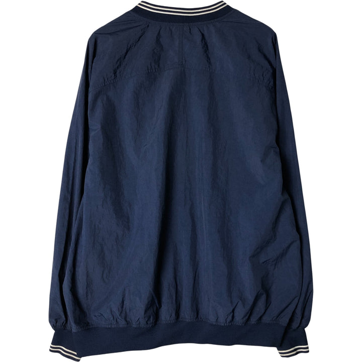 90'S Nike V-neck nylon pullover, men's XL size, vintage Nylon navy blue type Vintage Second Hand