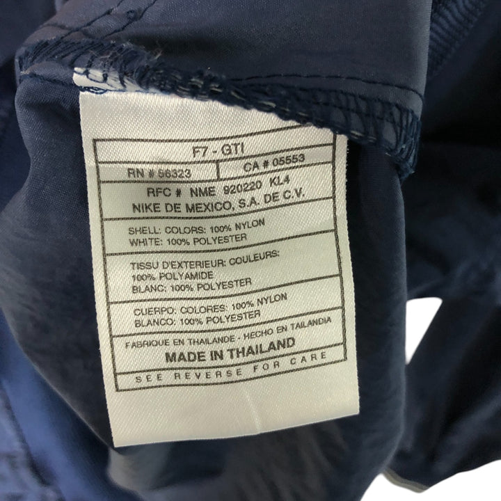 90'S Nike V-neck nylon pullover, men's XL size, vintage Nylon navy blue type Vintage Second Hand