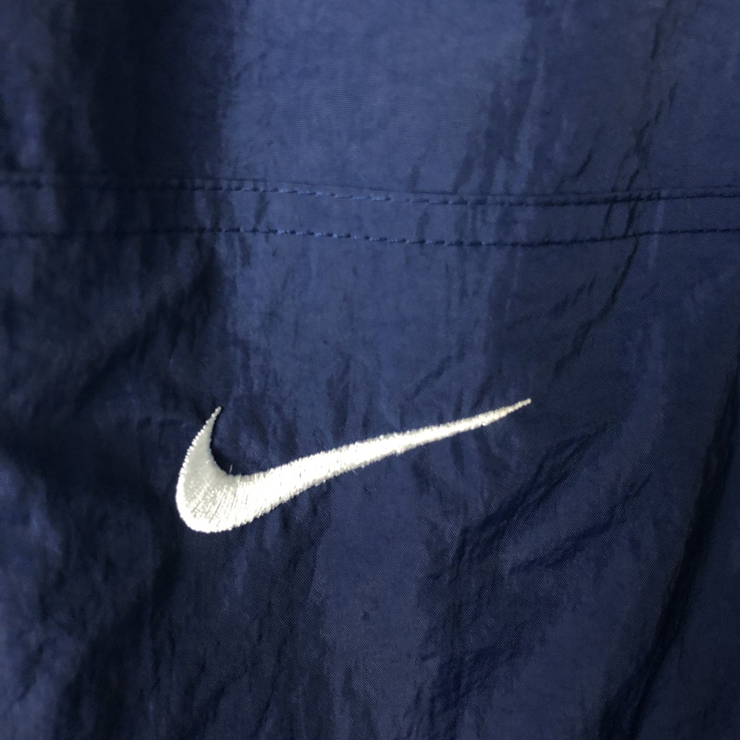 90'S Nike V-neck nylon pullover, men's XL size, vintage Nylon navy blue type Vintage Second Hand