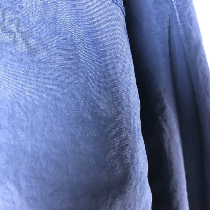 90'S Nike V-neck nylon pullover, men's XL size, vintage Nylon navy blue type Vintage Second Hand