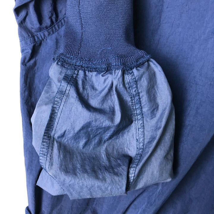 90'S Nike V-neck nylon pullover, men's XL size, vintage Nylon navy blue type Vintage Second Hand