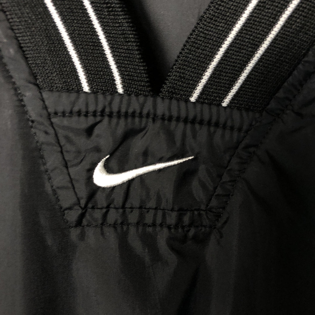 90'S Nike V-neck nylon pullover, men's size M, vintage Nylon black type Vintage Second Hand