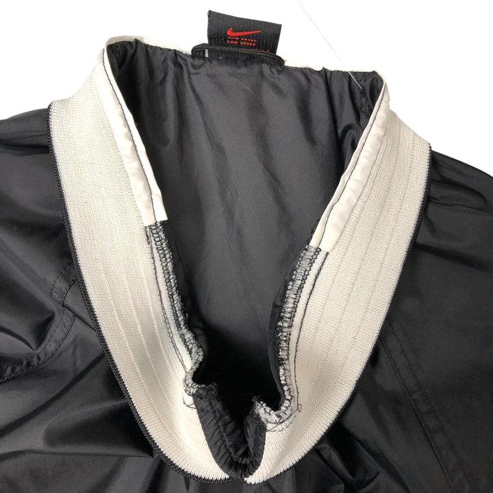 90'S Nike V-neck nylon pullover, men's size M, vintage Nylon black type Vintage Second Hand